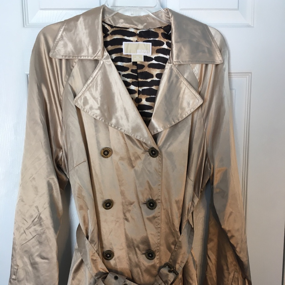 Michael Kors Trench, Rain, Pea 🧥 Coat, Gold, 1X